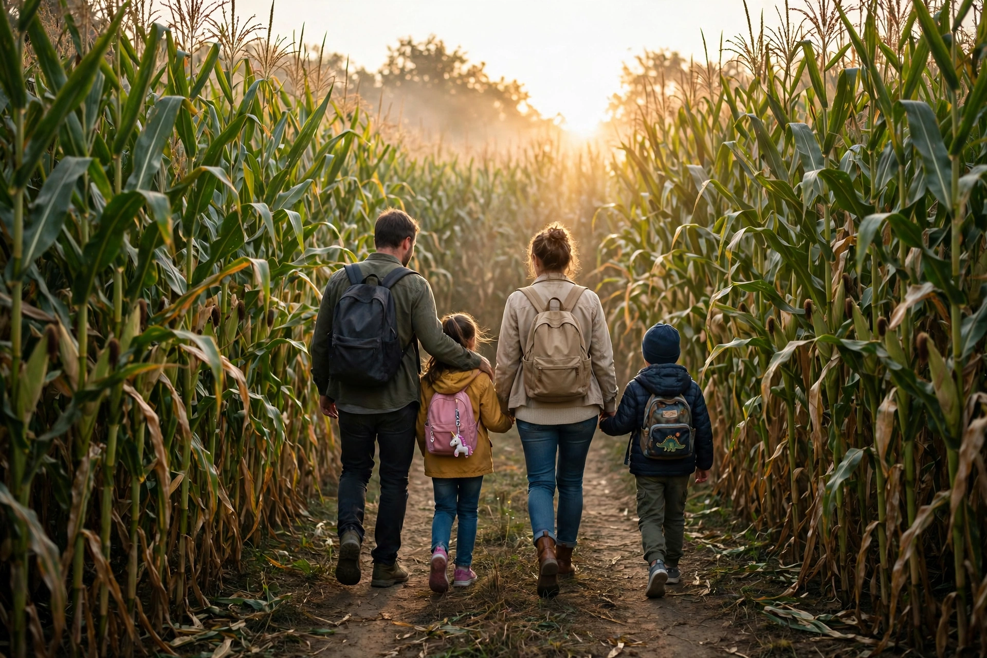 Bi-Zi Farms Nighttime Corn Maze in Vancouver